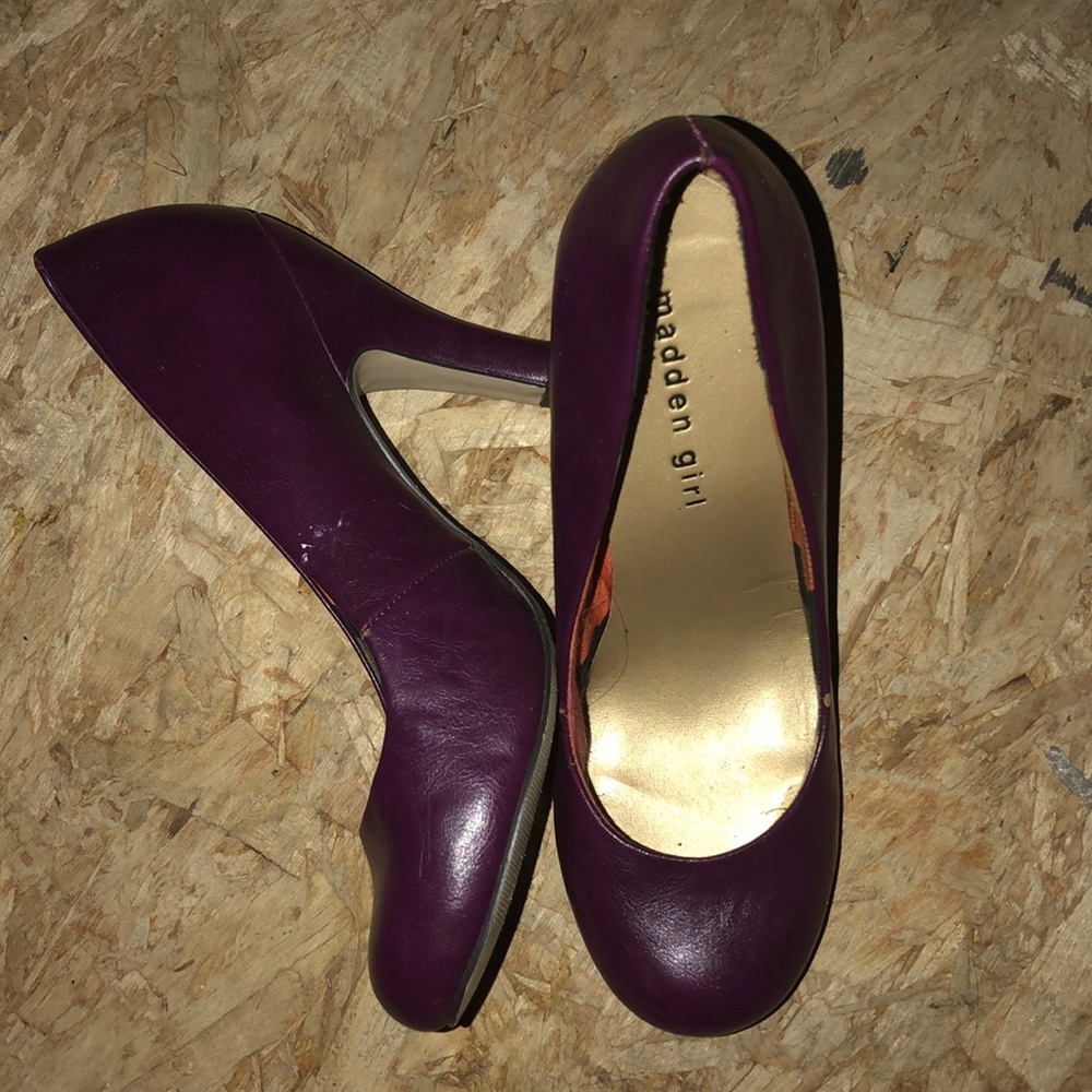 Purple madden girl heels